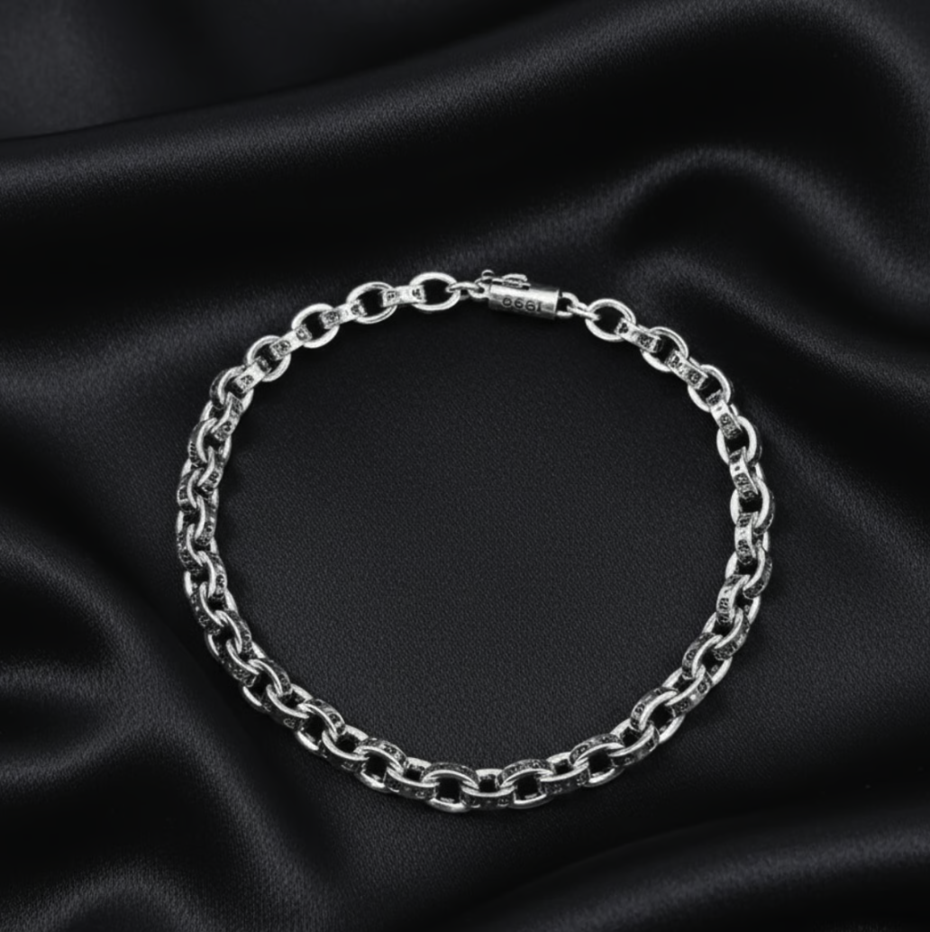 SL67】Paper Chain Bracelet – &Silver