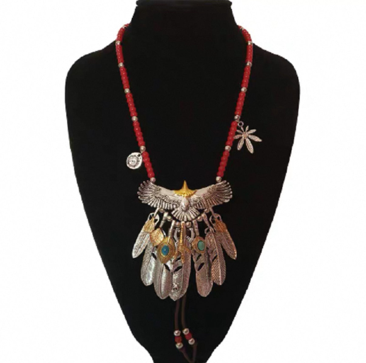 【SL17】Eagle + 5 Feather + 2 Gold Feather + Red Ball Rope