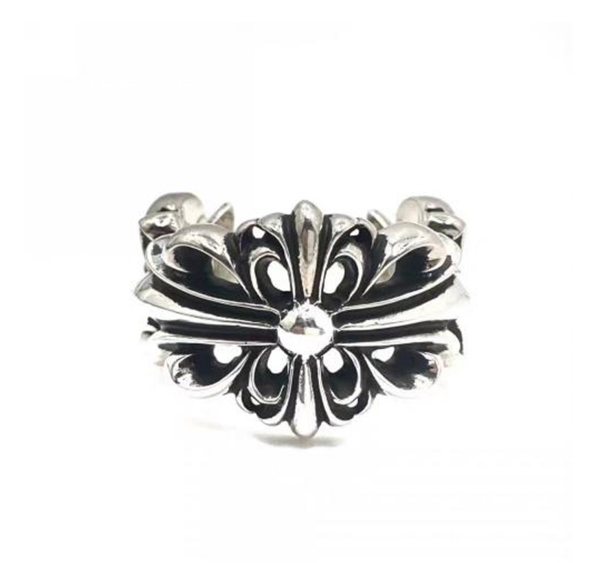 【SL94】Floral Cross Ring