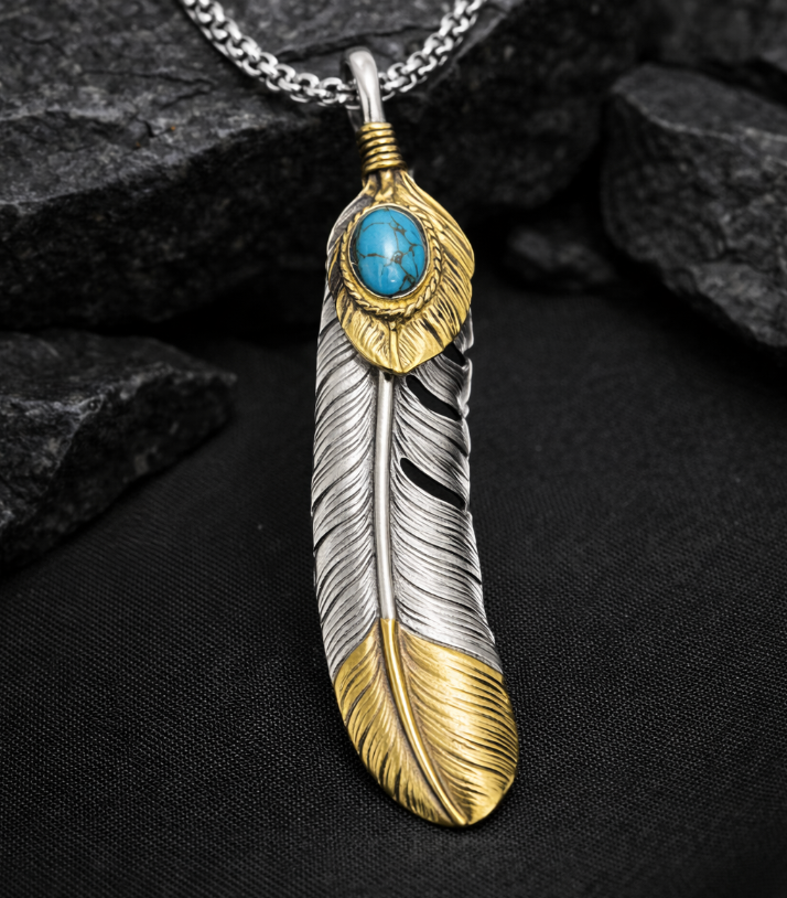 【SL99】Turquoise Crest Feather