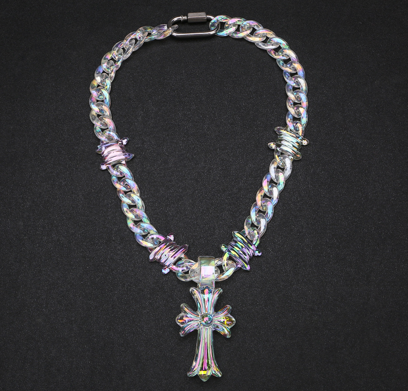 【SL105】Aurora Cross Chain Necklace