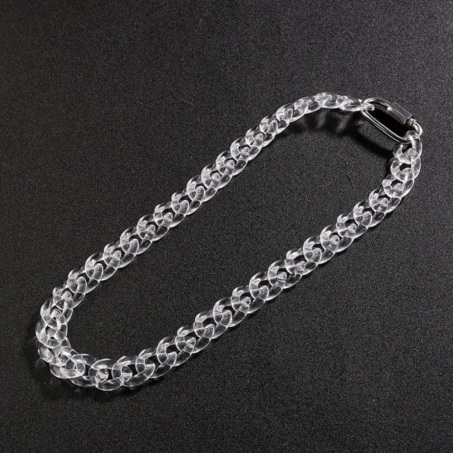 【SL110】Clear Cuban Chain Necklace