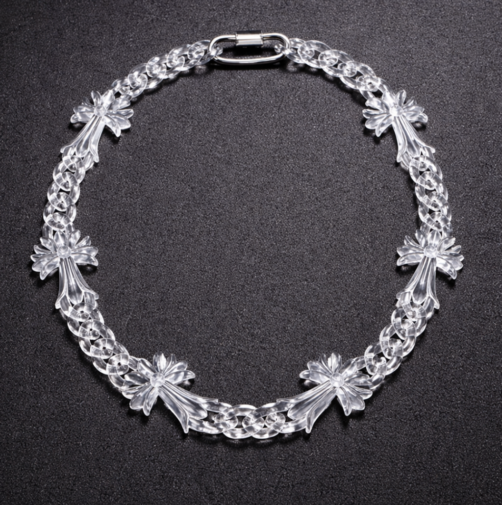 【SL111】Clear Relic Cross Necklace