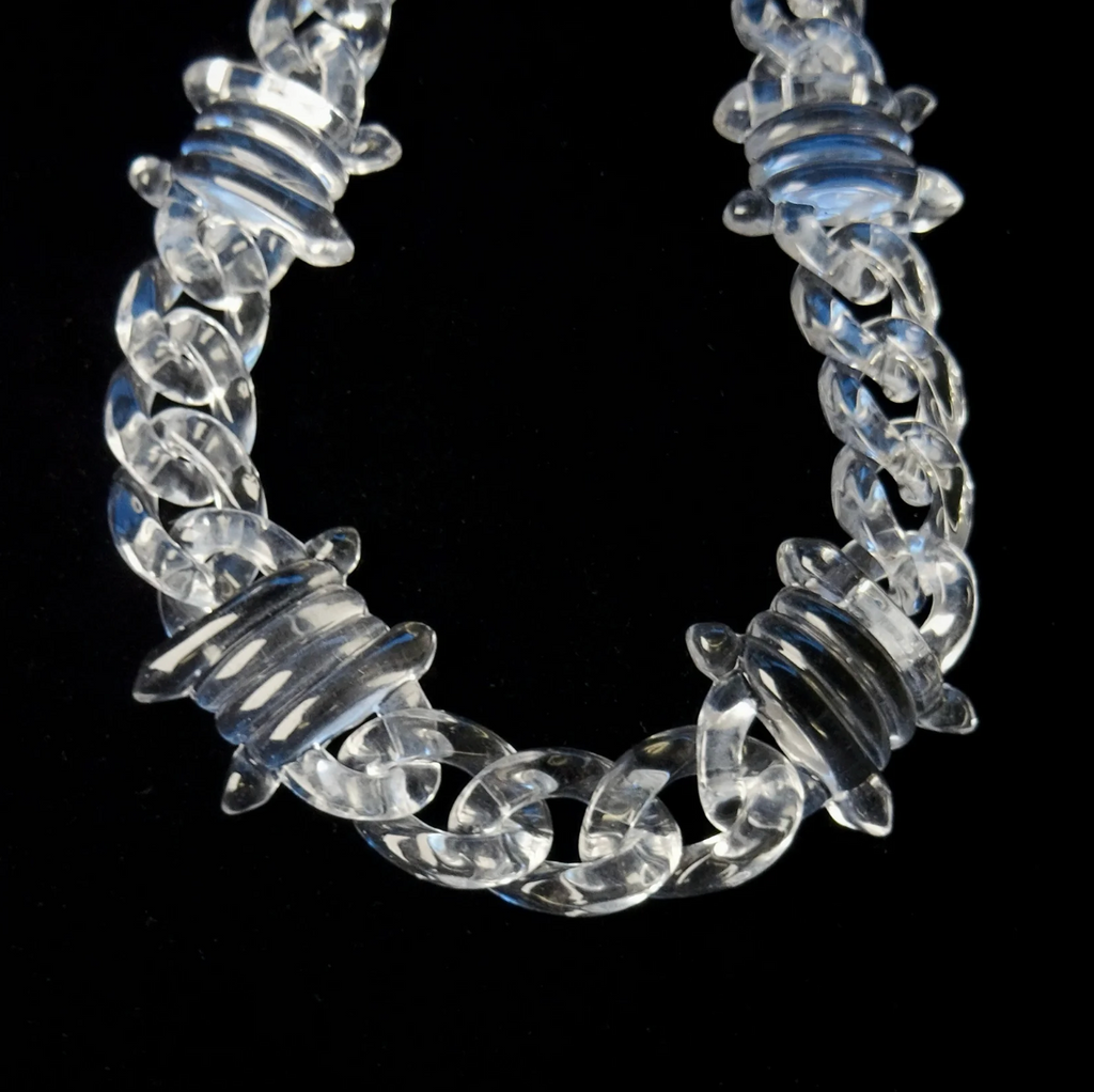 【SL109】Clear Wired Chain Necklace