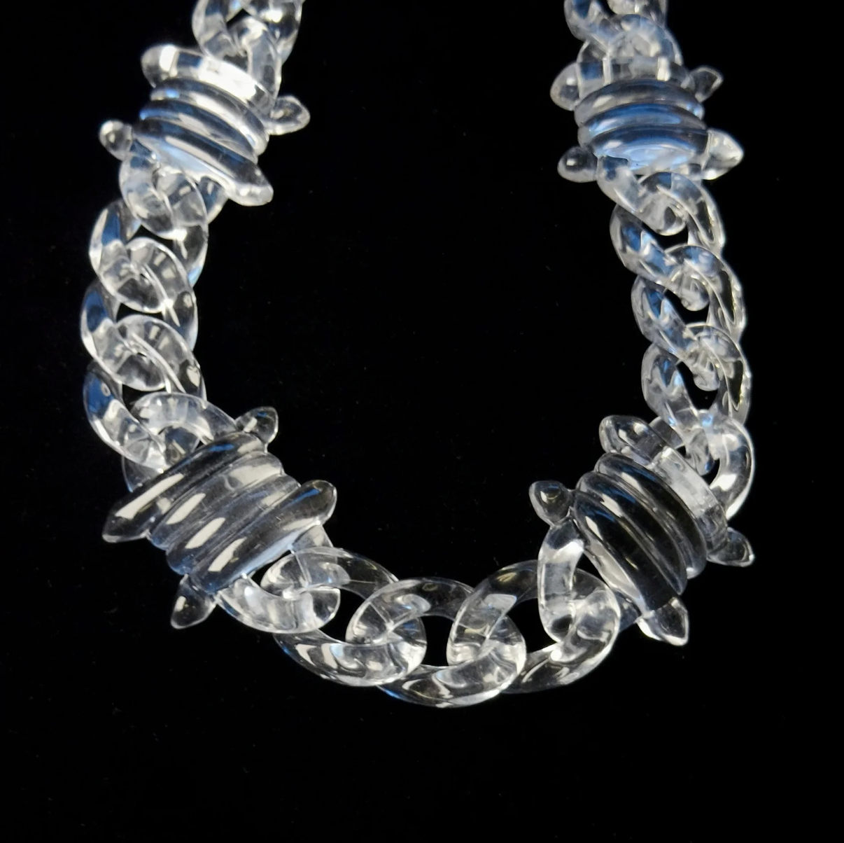 【SL109】Clear Wired Chain Necklace