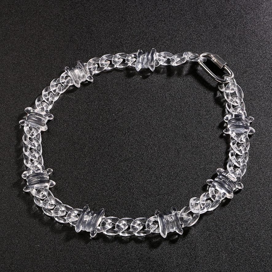 【SL109】Clear Wired Chain Necklace