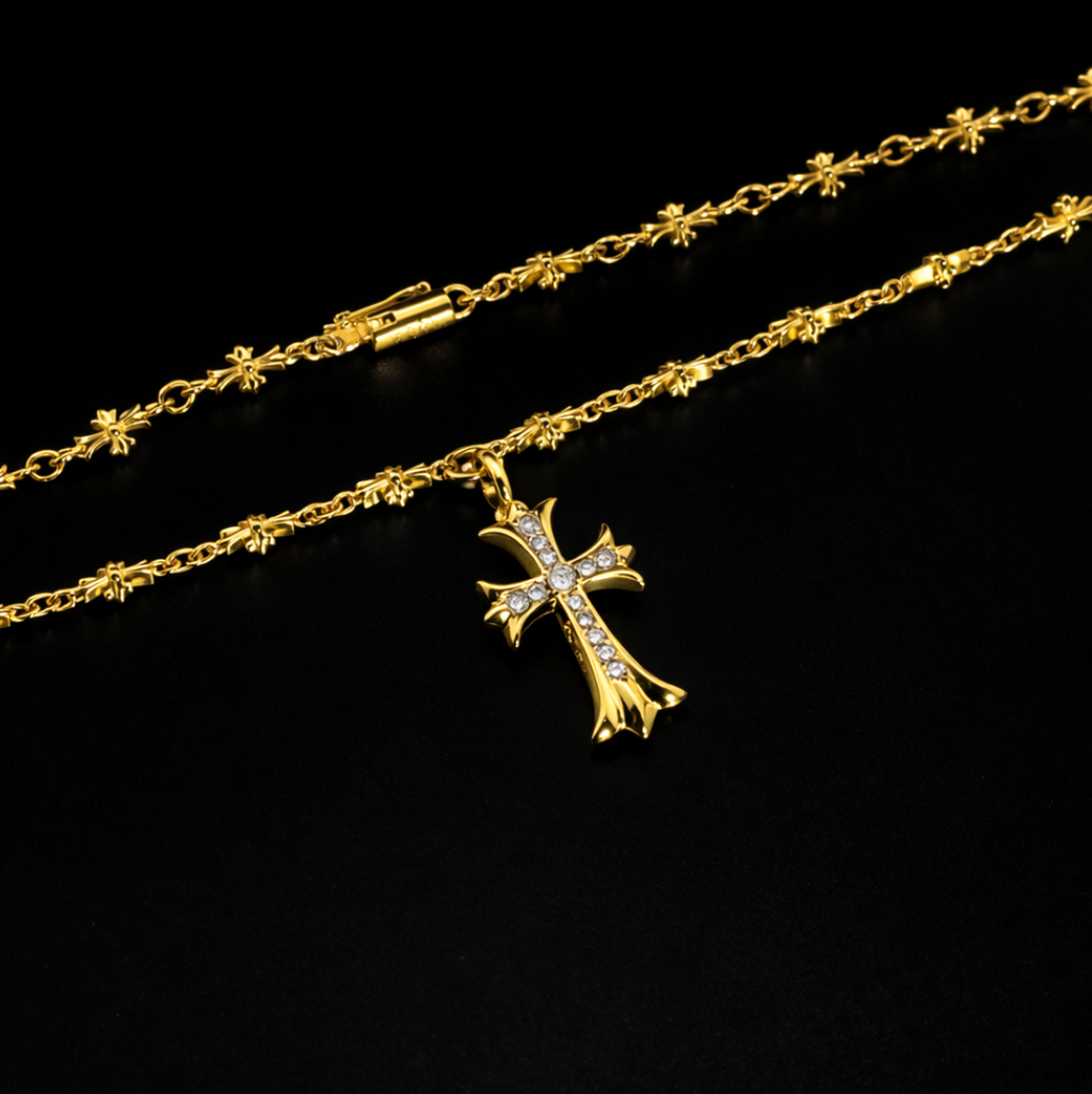 【SL119】Star Link Cross Necklace