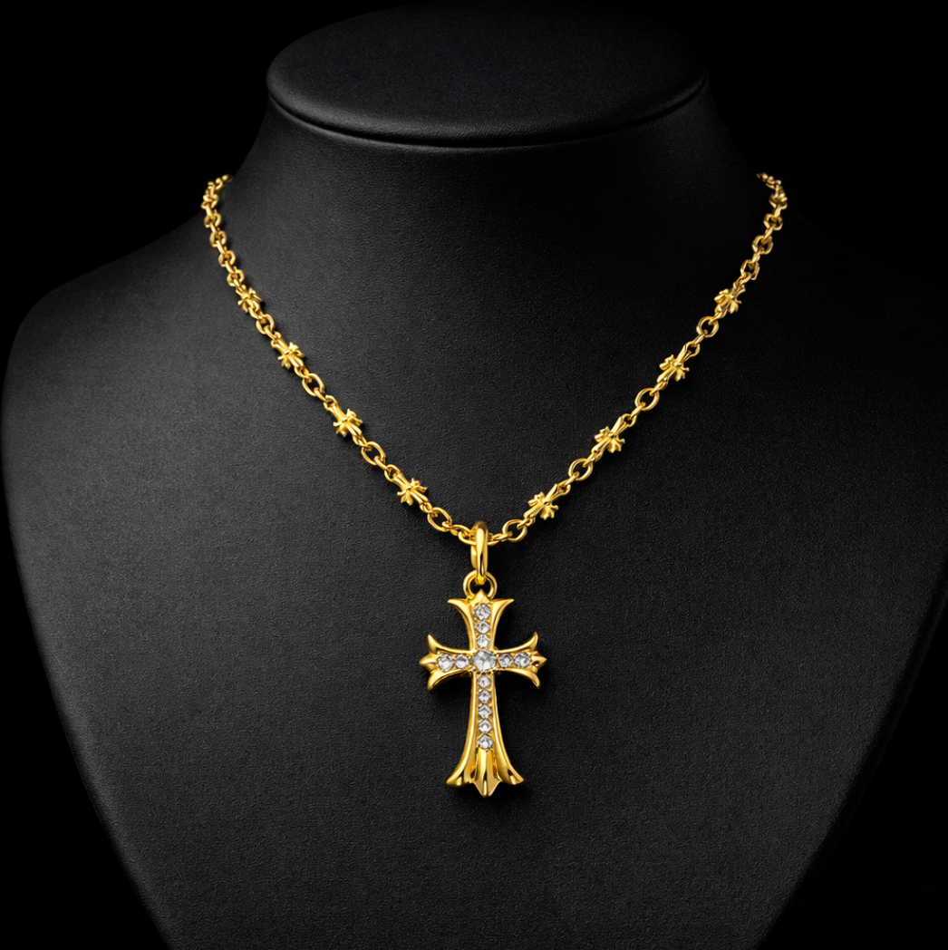 【SL119】Star Link Cross Necklace