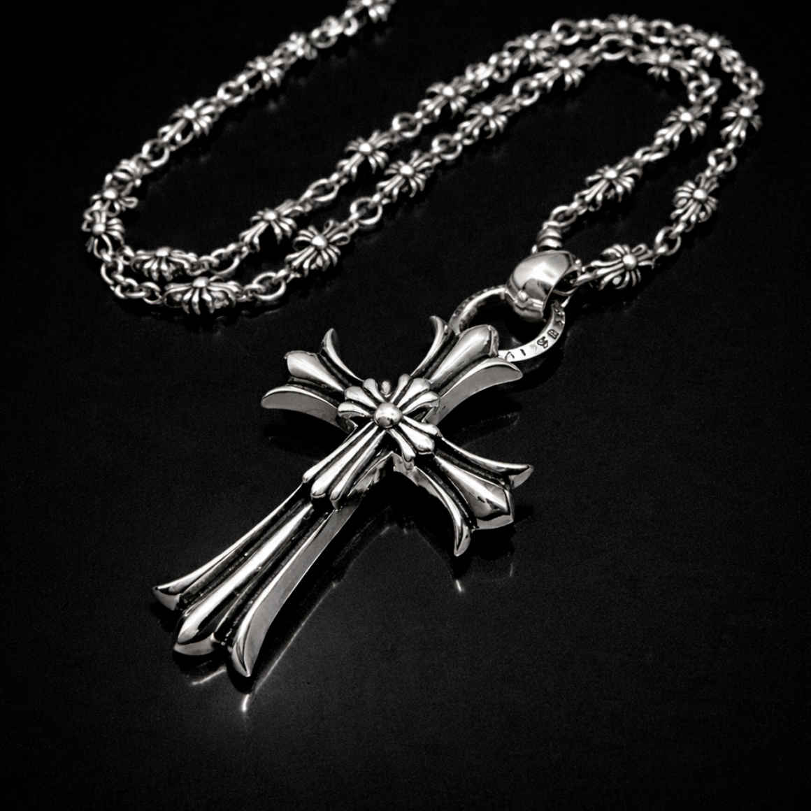 【SL144】Flare Double Cross Necklace
