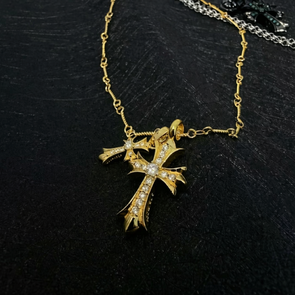 【SL59】Cross Necklace 22k