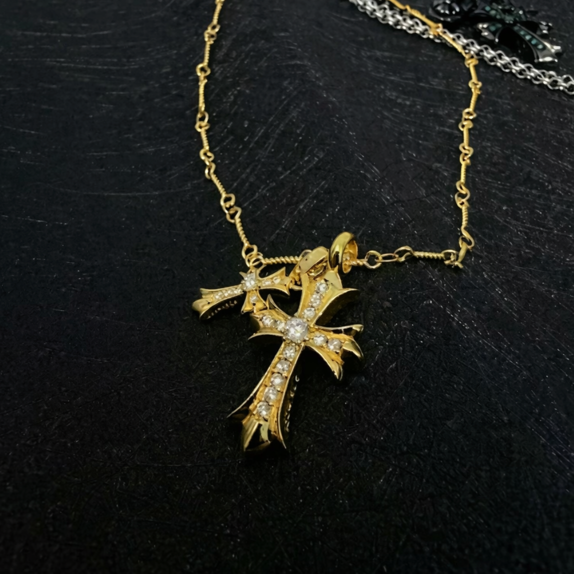 【SL59】Cross Necklace 22k