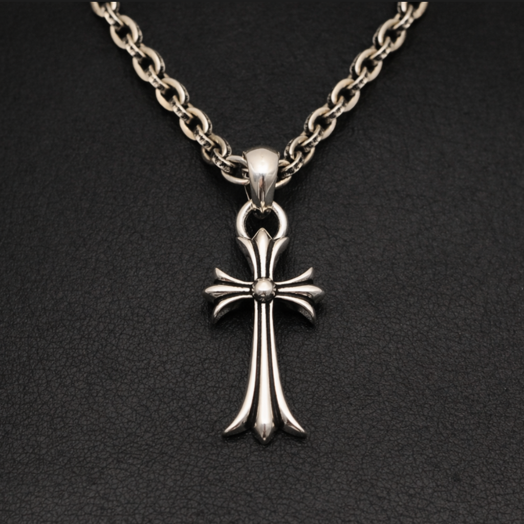 【SL39】Paperchain Cross Necklace