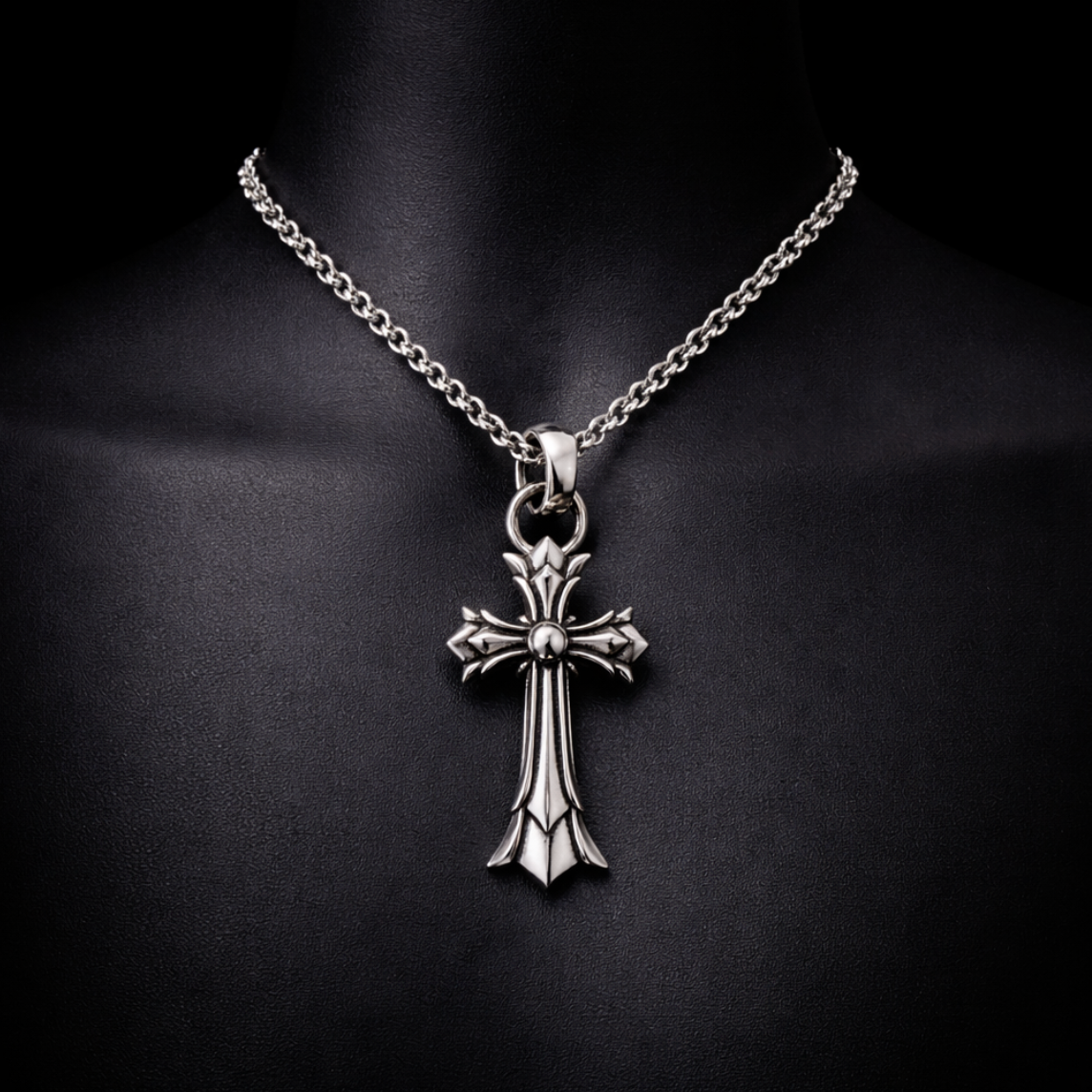 【SL158】Refined Flare Cross Necklace