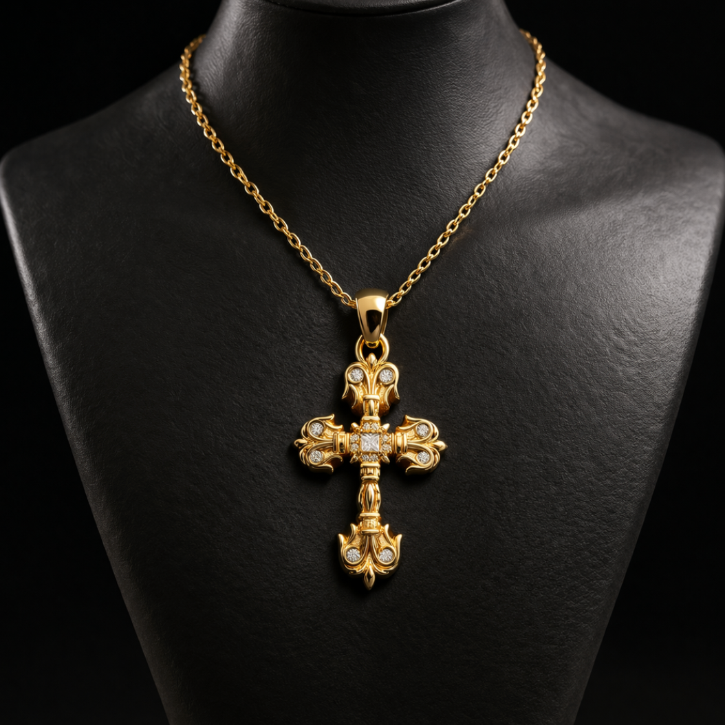 【SL169】Imperial Pave Gold Cross