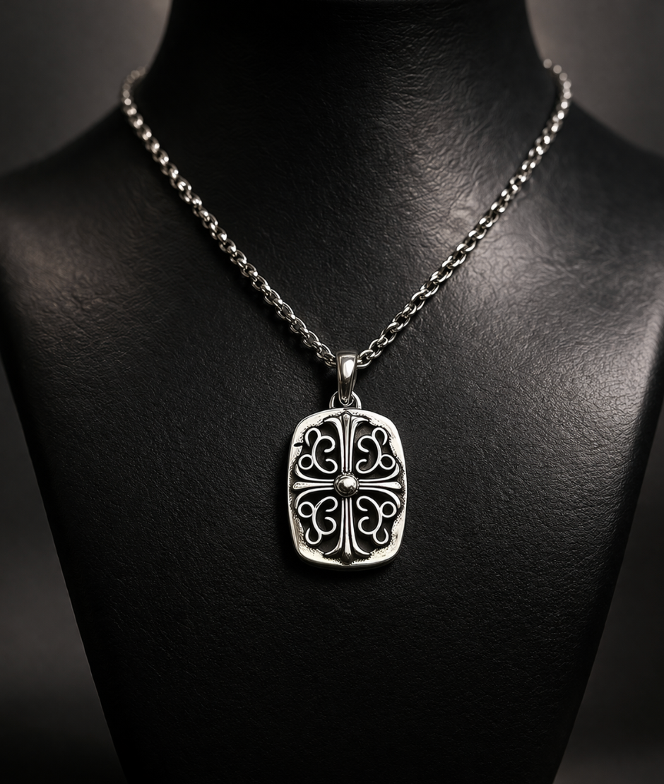 【SL173】Grave Flare Tag Necklace