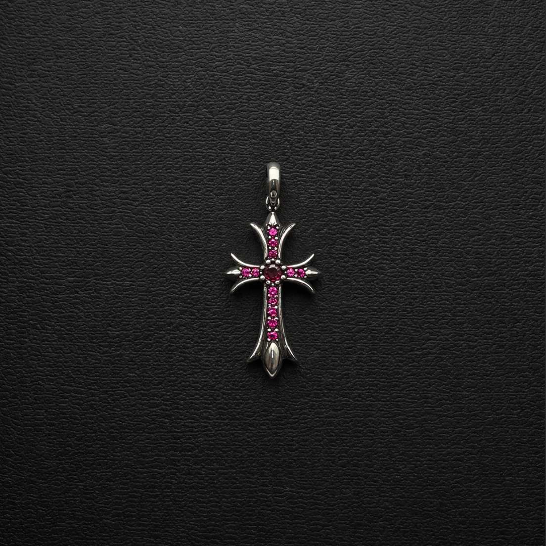 【SL174】Tiny Cross Charm Necklace Silver