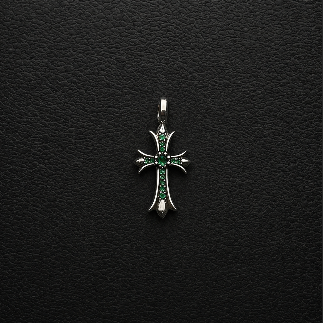 【SL174】Tiny Cross Charm Necklace Silver