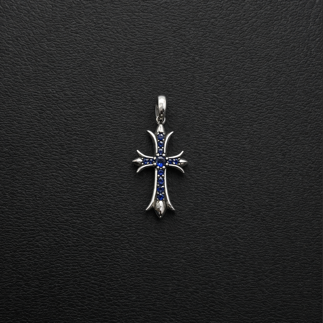 【SL174】Tiny Cross Charm Necklace Silver