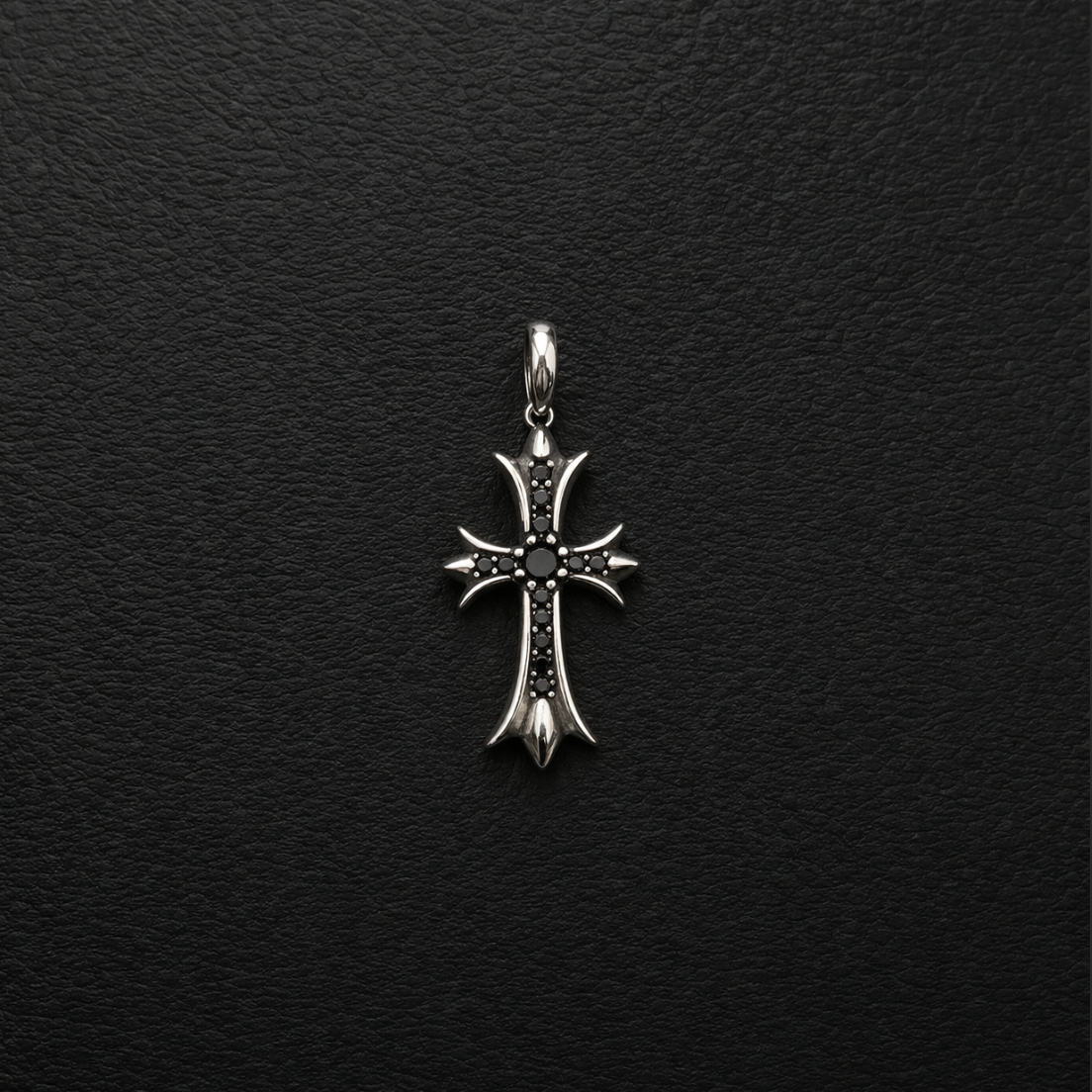 【SL174】Tiny Cross Charm Necklace Silver