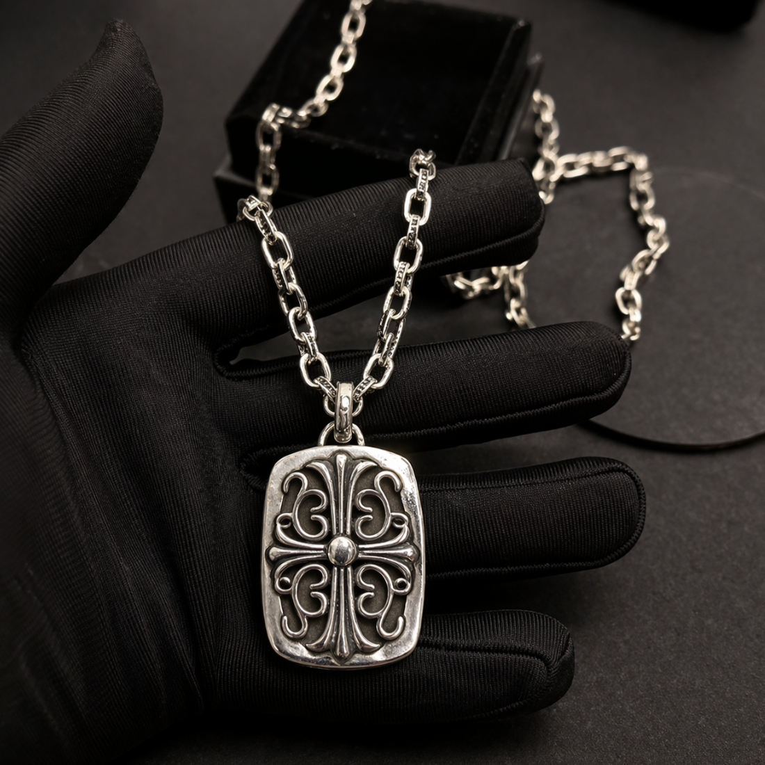 【SL173】Grave Flare Tag Necklace