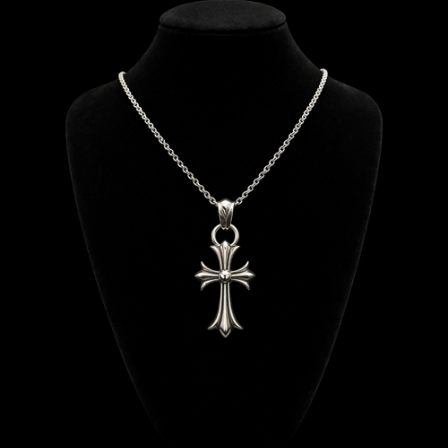 キルギス族　ヴィンテージネックレス　推定1890〜1910s SL39】Core Cross Necklace – &Silver
