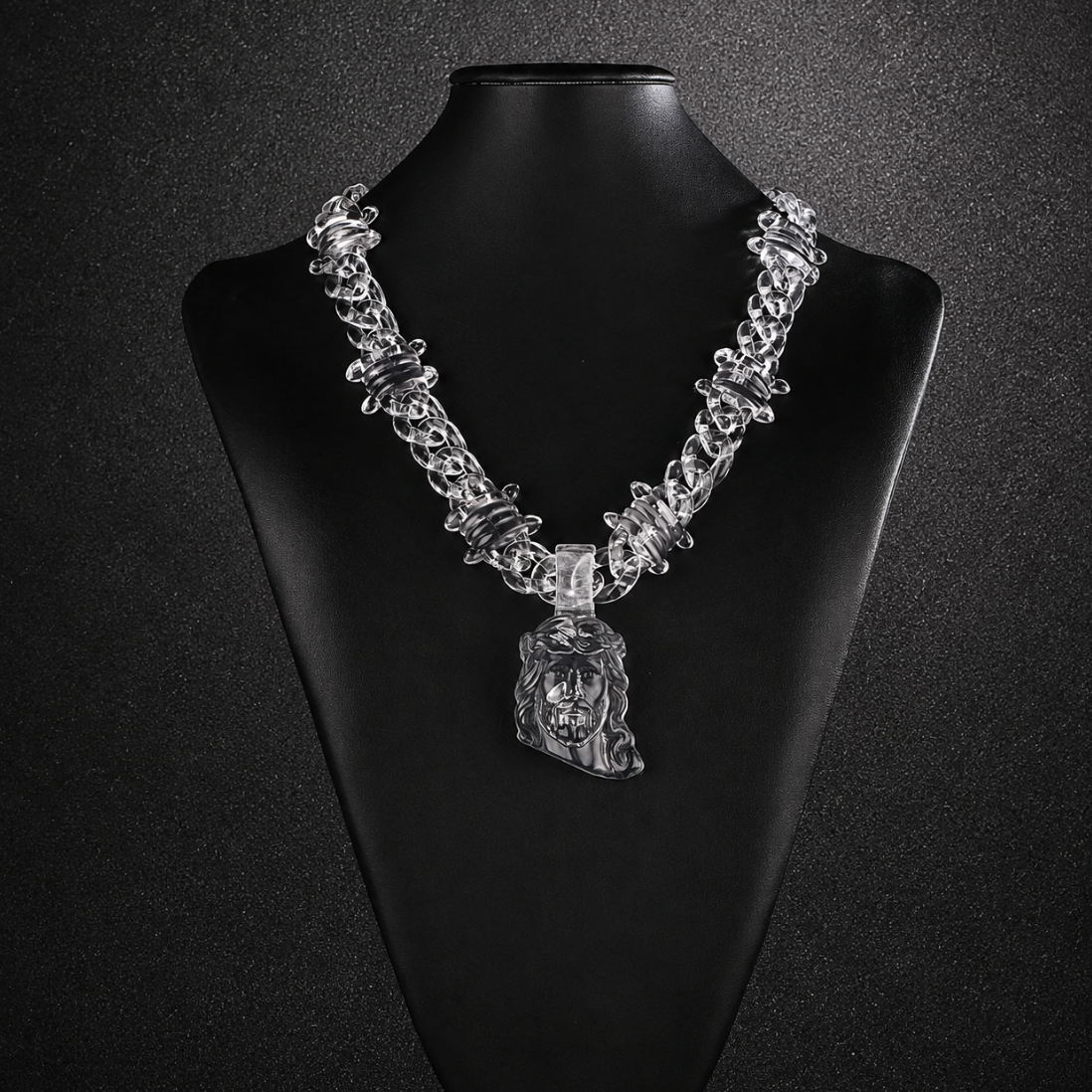 【SL193】Clear Messiah Chain Necklace