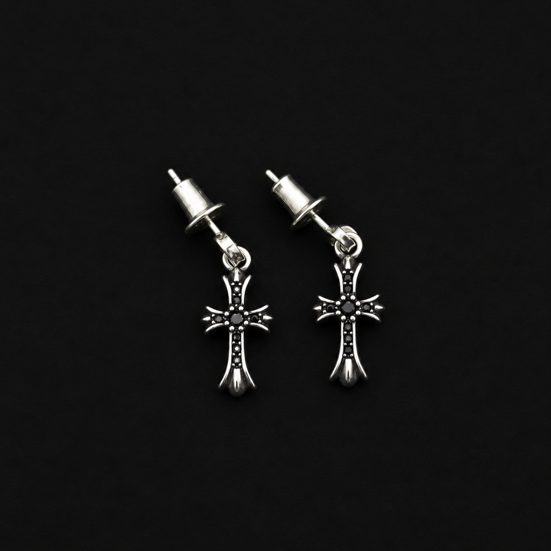 【SL153】Tiny Cross Pierce(Black Drill)