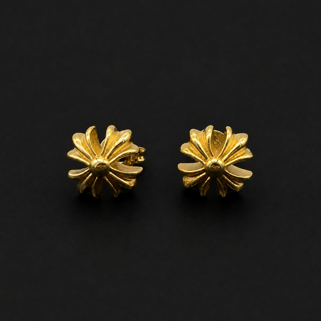 【SL156】Flare flower Pierce Gold
