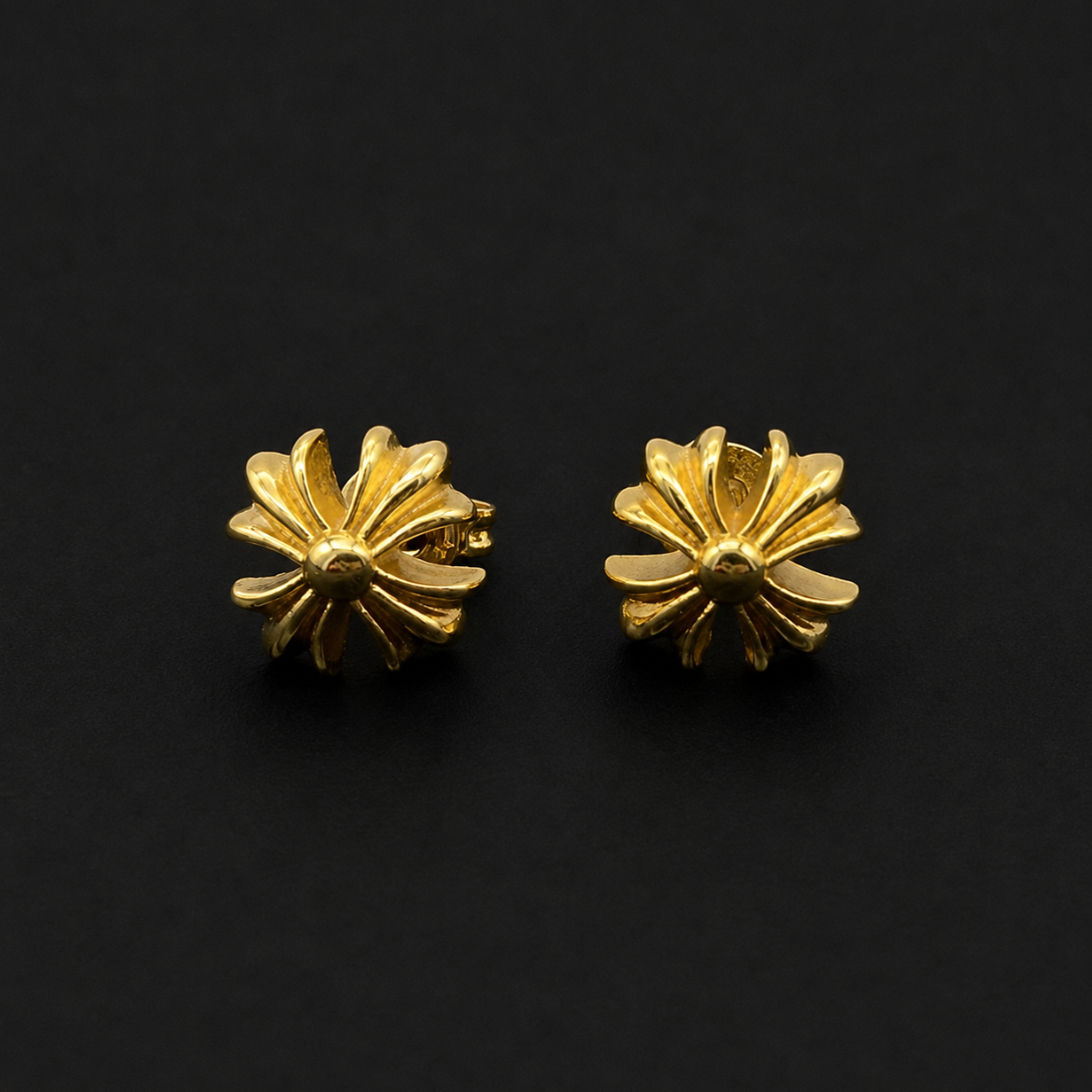 【SL156】Flare flower Pierce Gold