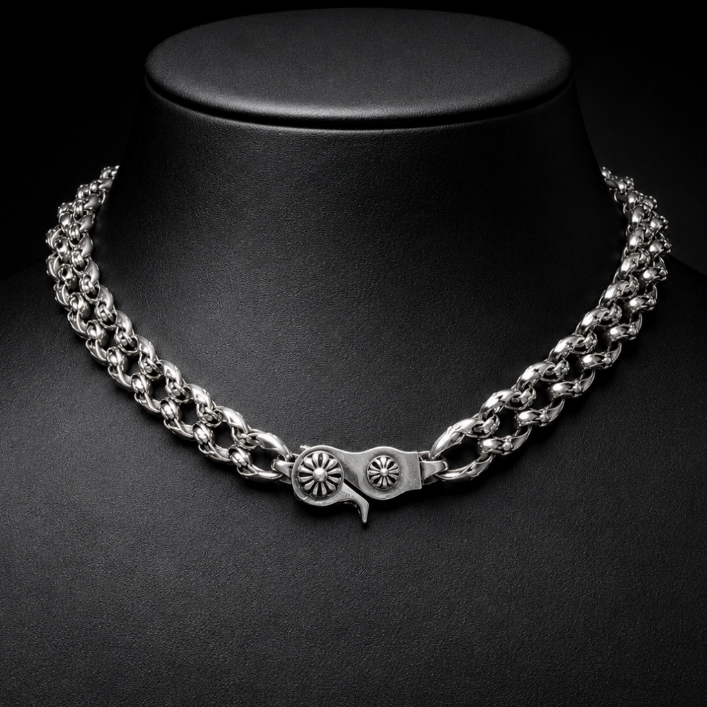 【SL148】Cross Pattern Cuban Chain Necklace