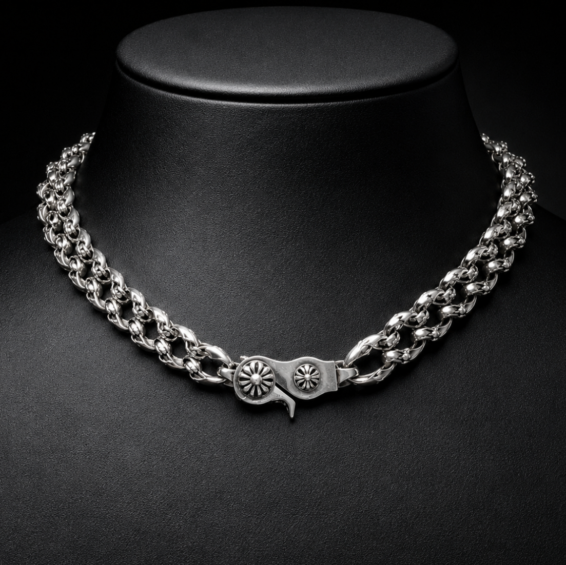 【SL148】Cross Pattern Cuban Chain Necklace