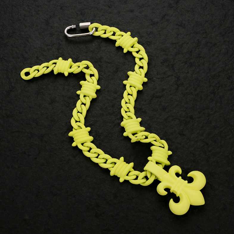 【SL181】Prism Fleur Chain Necklace -Yellow