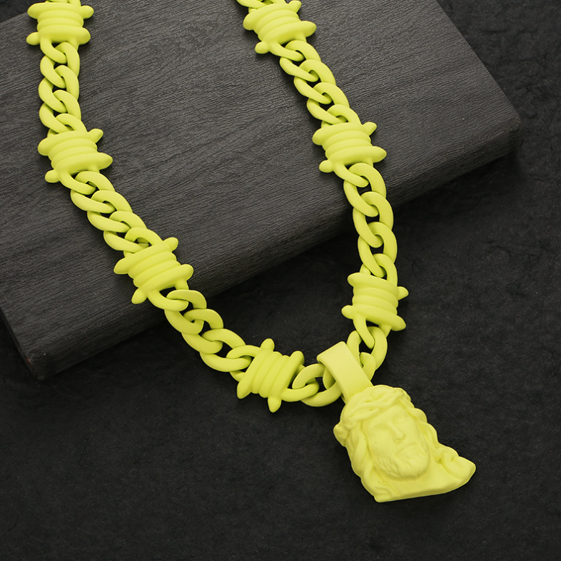 【SL180】Prism Messiah Chain Necklace -Yellow