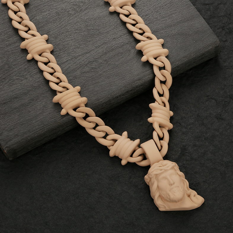 【SL180】Prism Messiah Chain Necklace -Light Brown