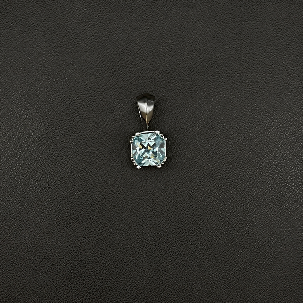 【SL193】Radiant Square Pendant Silver