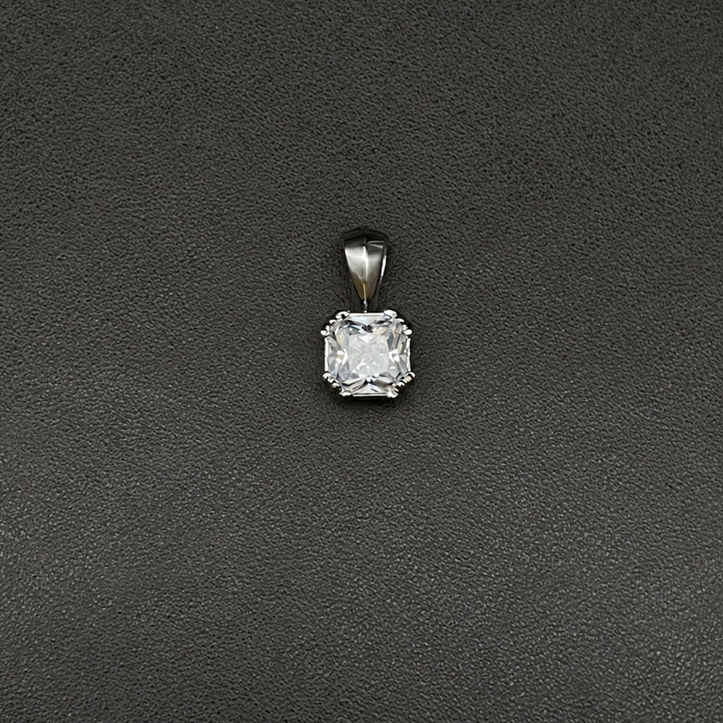 【SL193】Radiant Square Pendant Silver