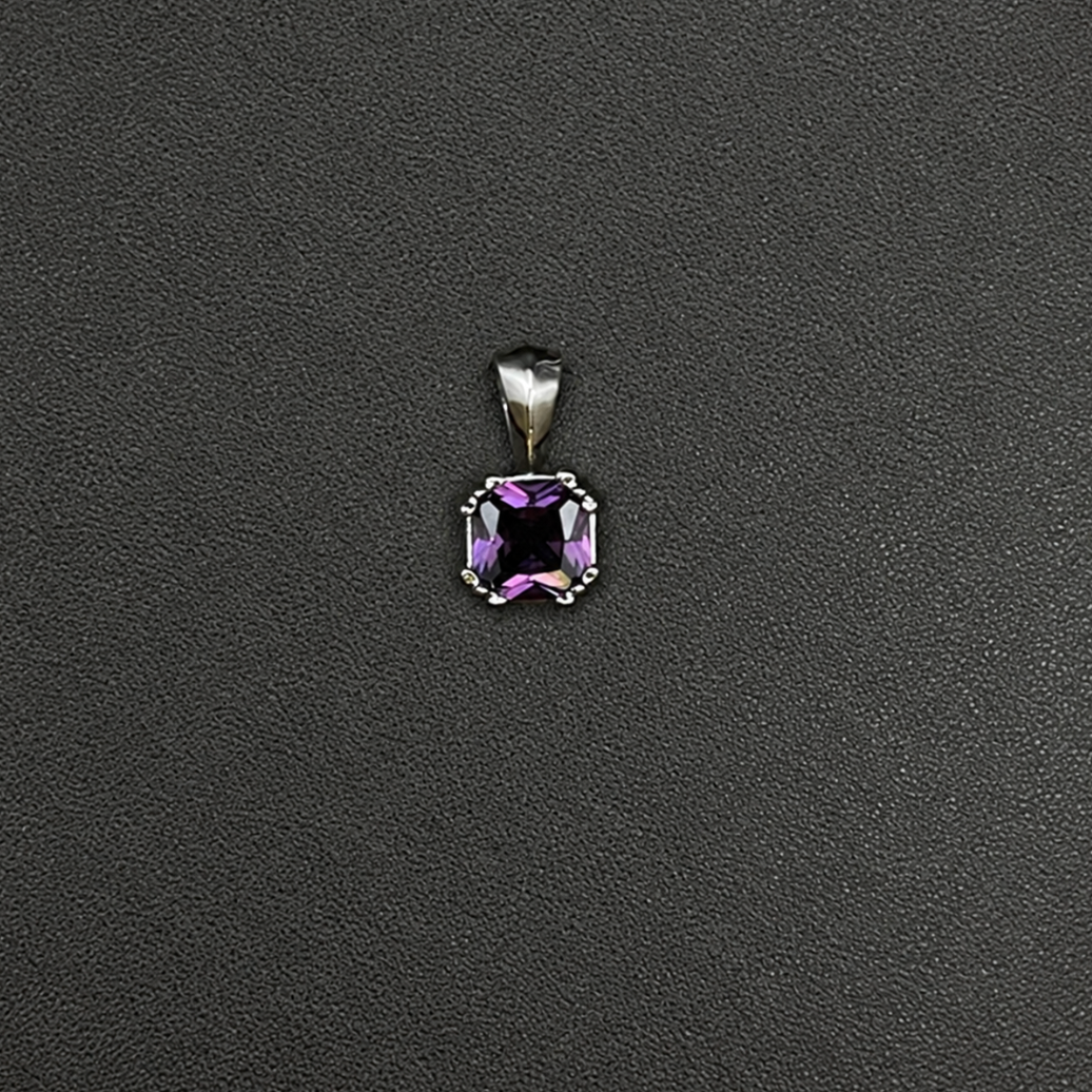 【SL193】Radiant Square Pendant Silver