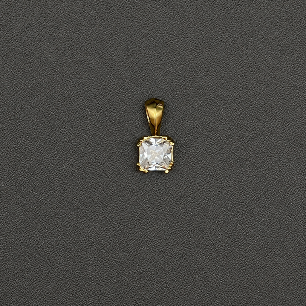 【SL194】Radiant Square Pendant Gold