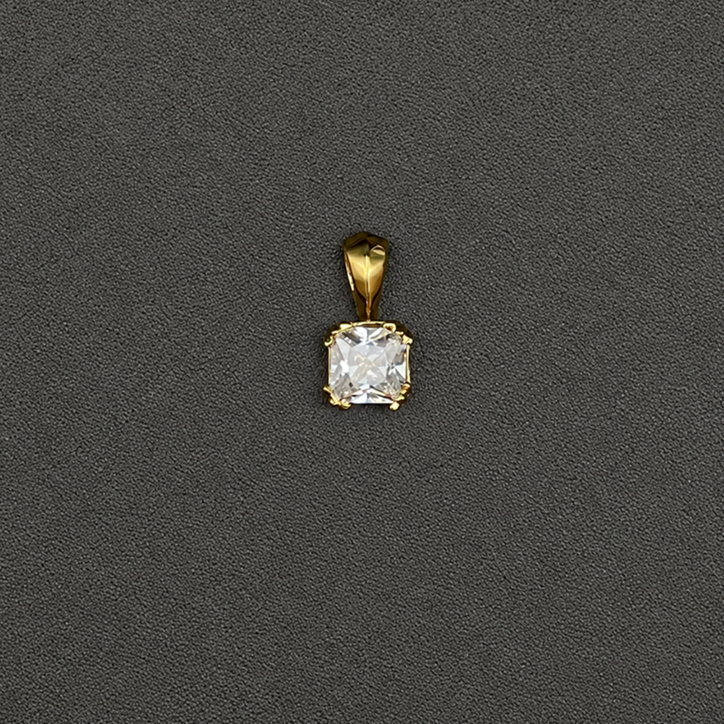 【SL194】Radiant Square Pendant Gold