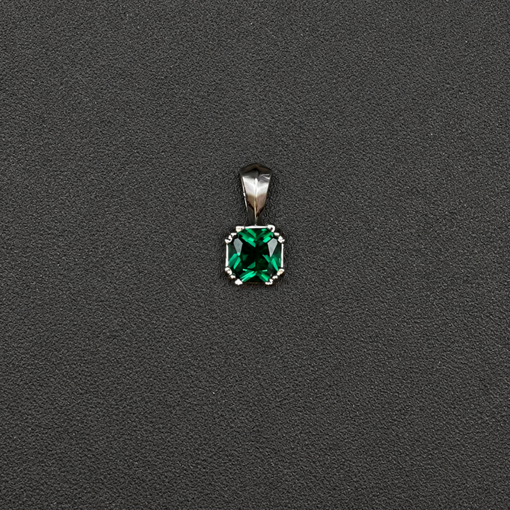 【SL193】Radiant Square Pendant Silver