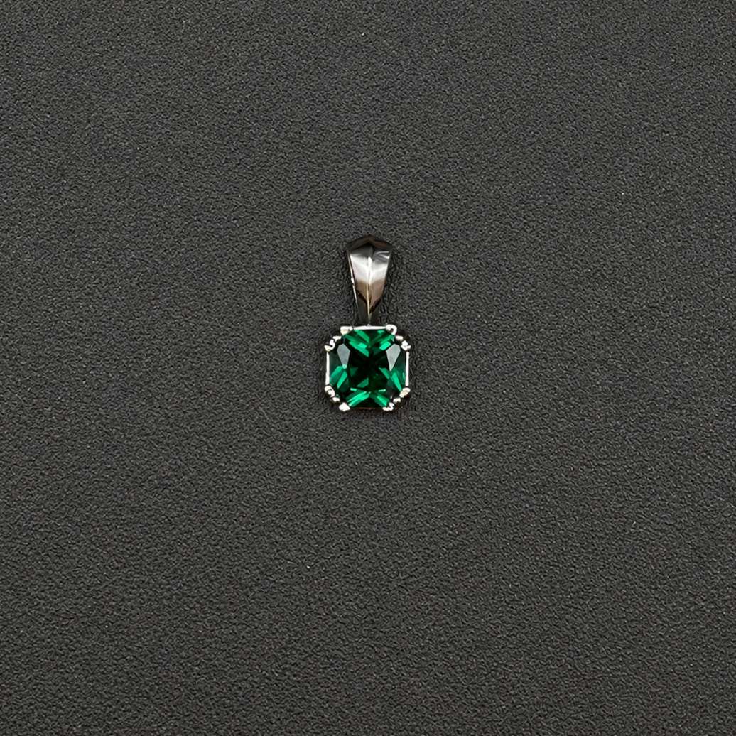 【SL193】Radiant Square Pendant Silver