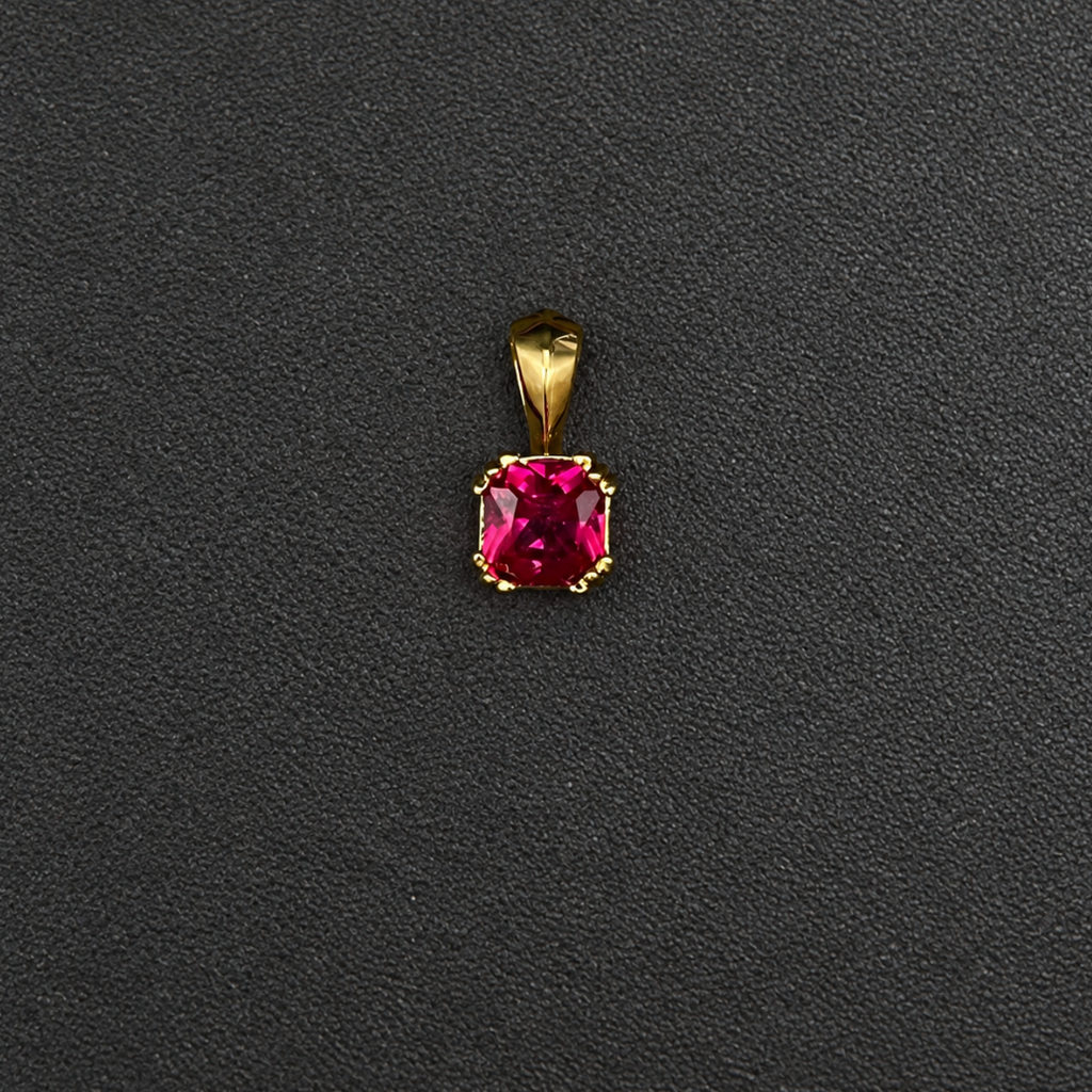 【SL194】Radiant Square Pendant Gold