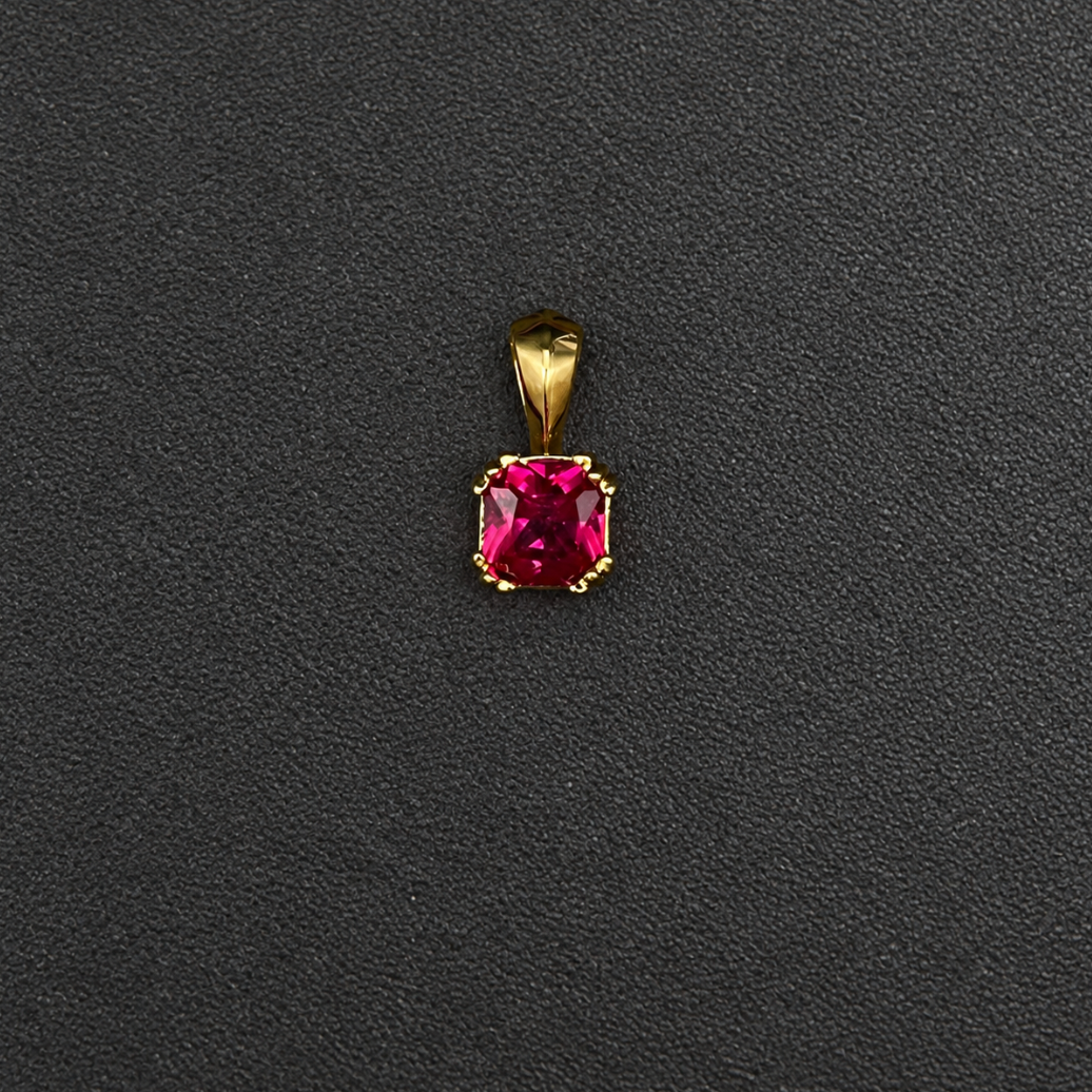 【SL194】Radiant Square Pendant Gold