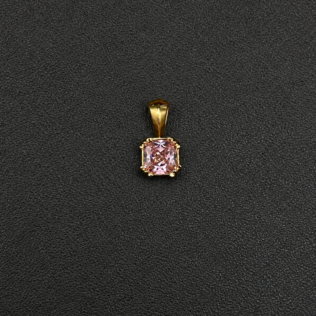 【SL194】Radiant Square Pendant Gold