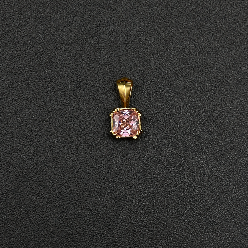 【SL194】Radiant Square Pendant Gold