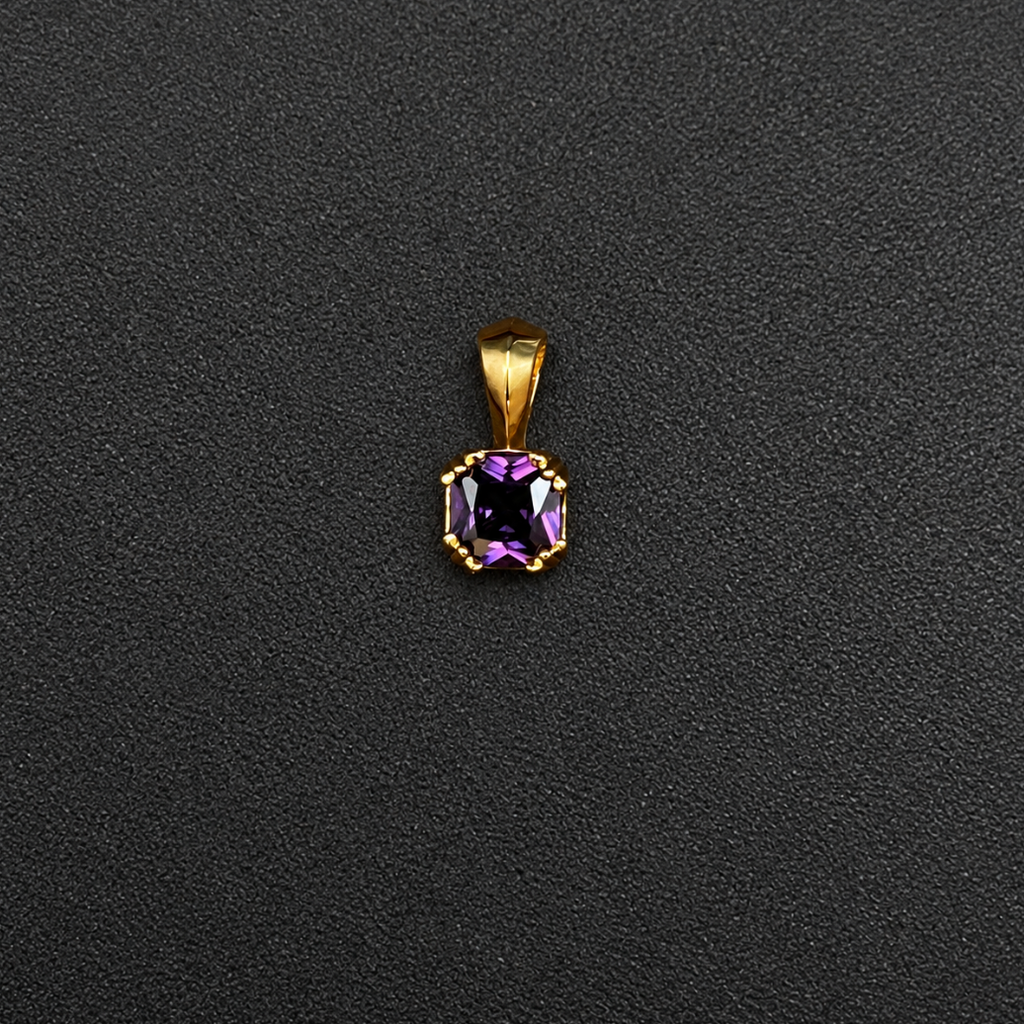 【SL194】Radiant Square Pendant Gold