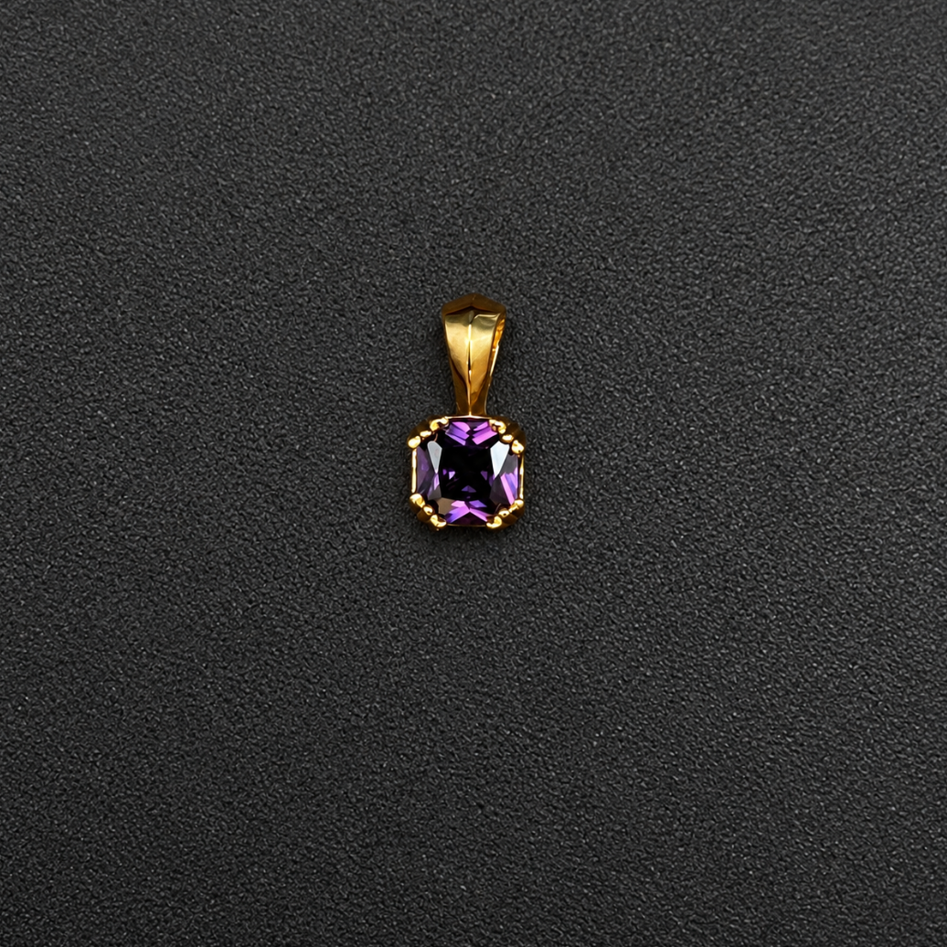 【SL194】Radiant Square Pendant Gold