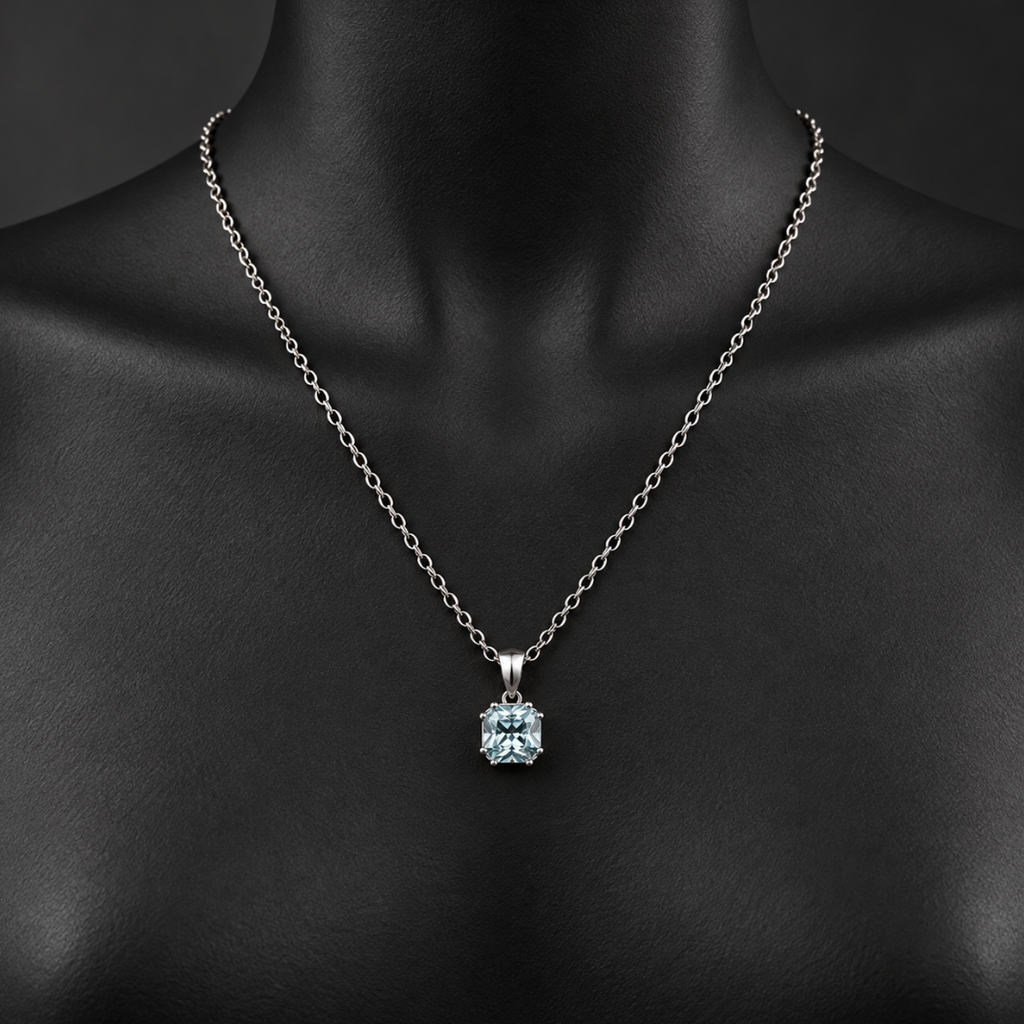 【SL193】Radiant Square Pendant Silver
