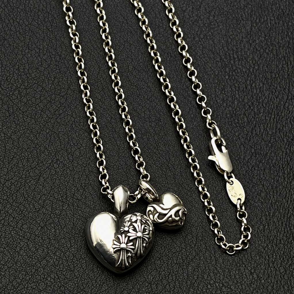 【SL196】Double Heart Bloom Necklace