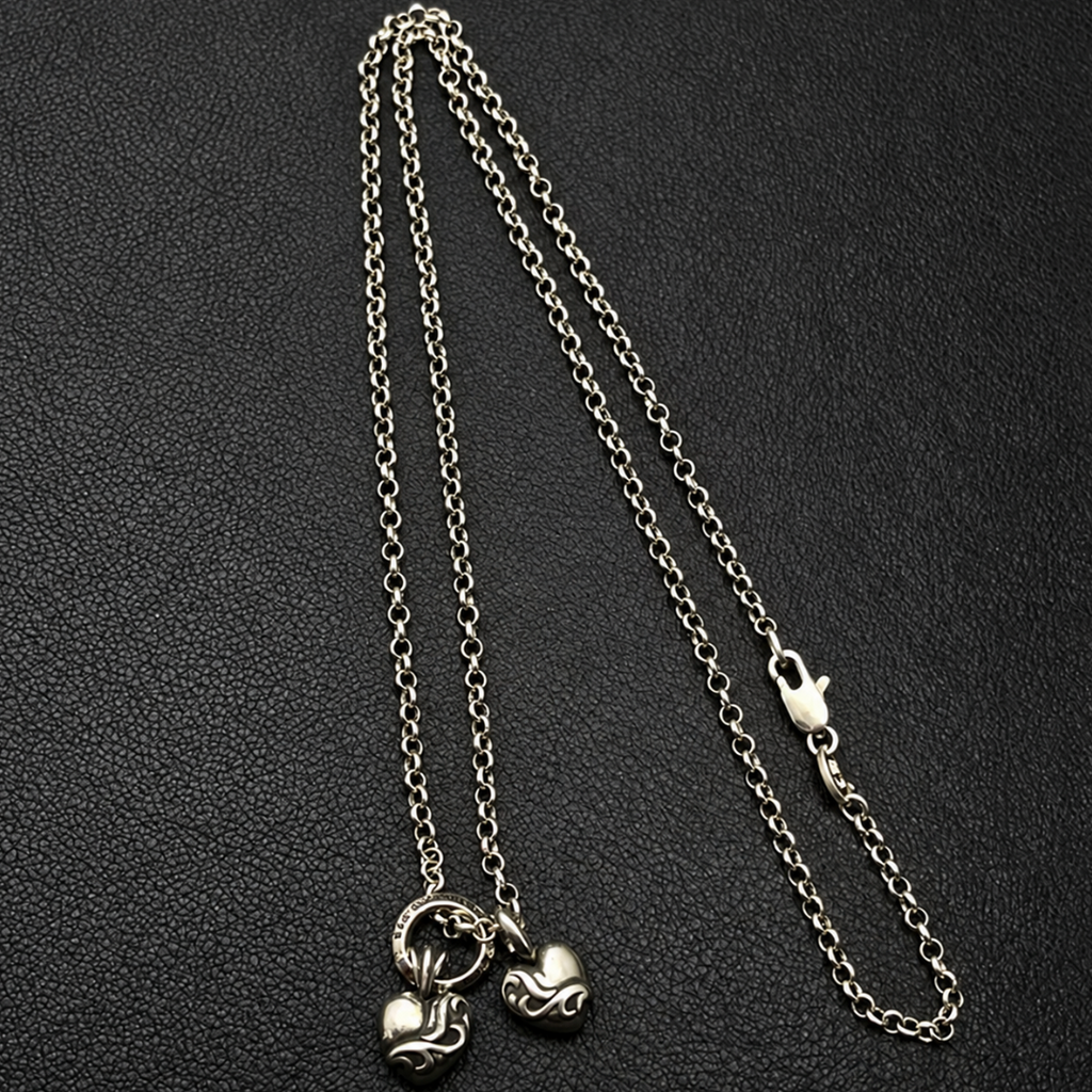 【SL197】Double Heart Crest Necklace